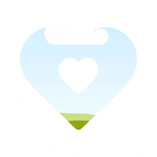 Heart-shaped frame silhouette generated for a photo save the date