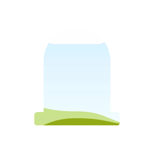 Arch-shaped frame silhouette for a save the date photo