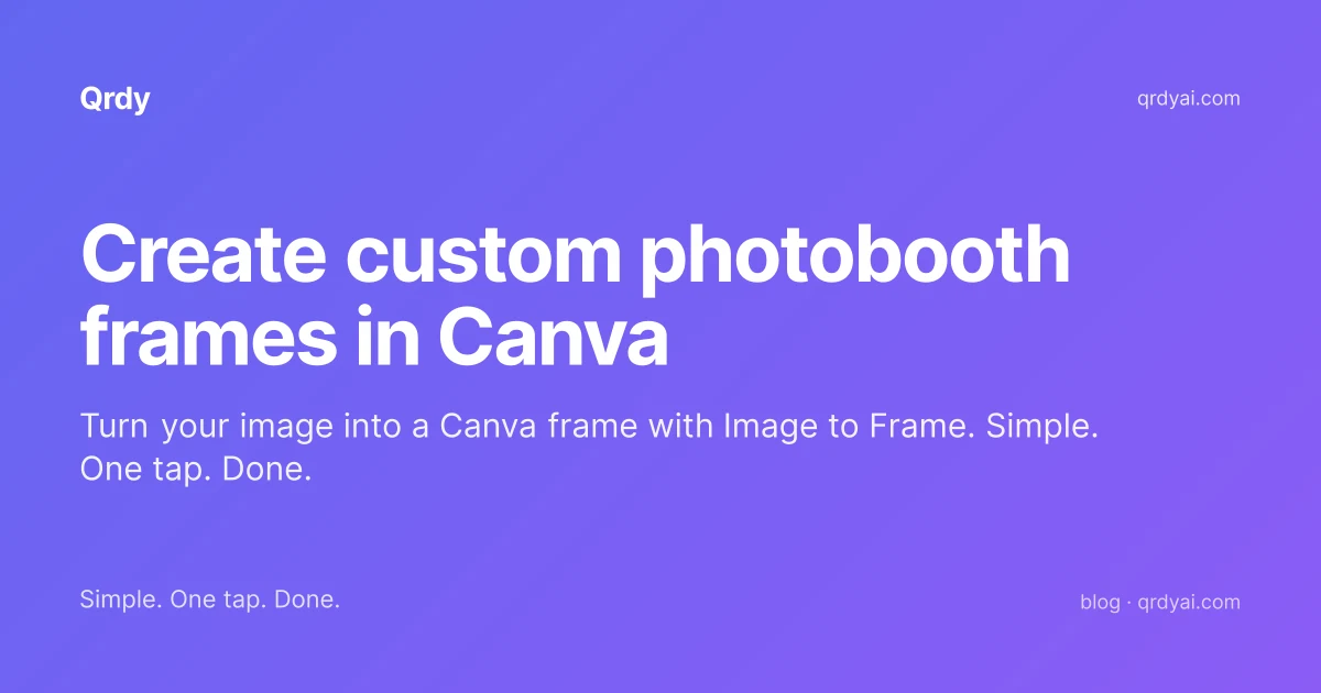 Create custom photobooth frames in Canva — Qrdy blog