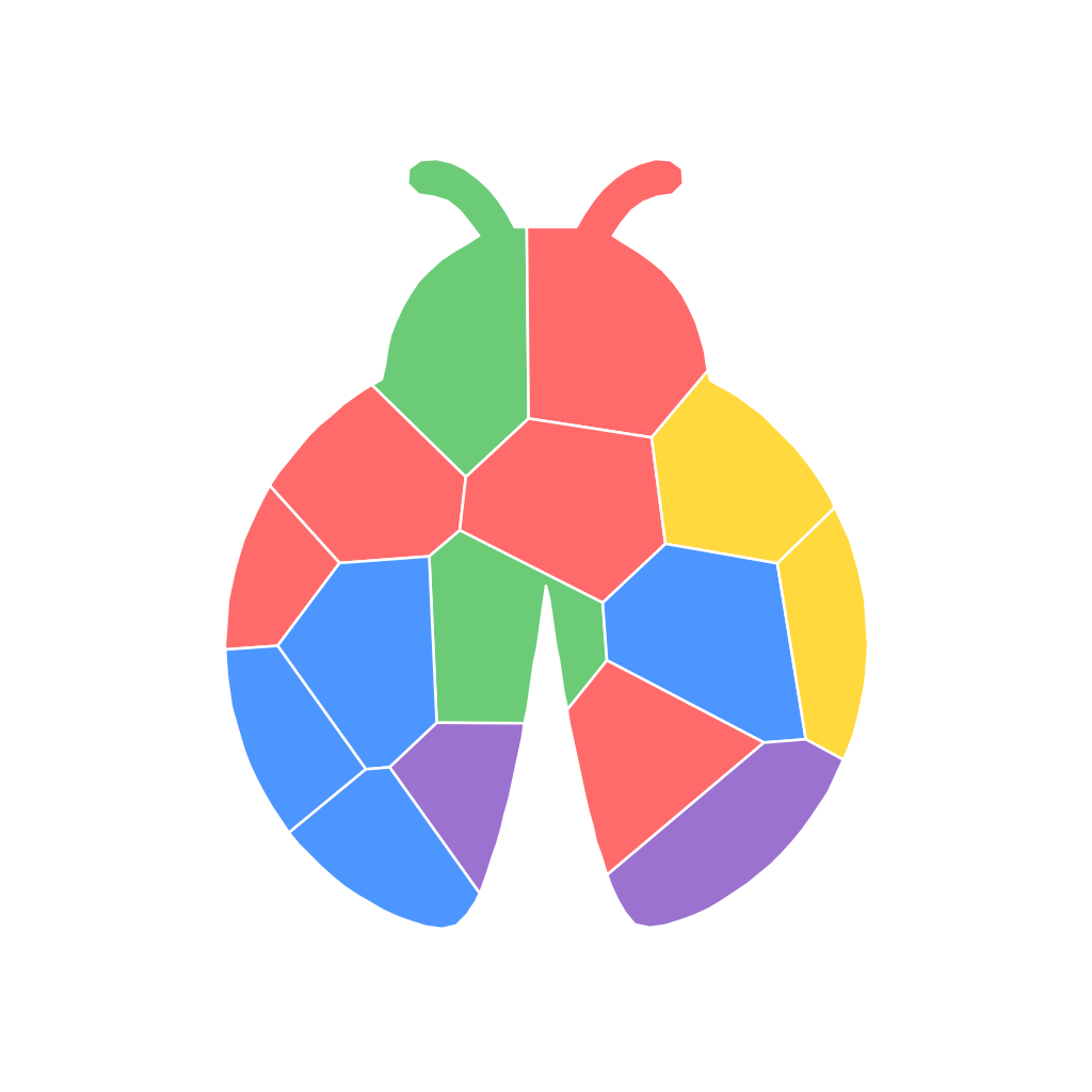 A 15-piece ladybug mosaic sticker on easy difficulty, sized for ages 4 to 6