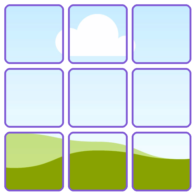A grid photo frame layout