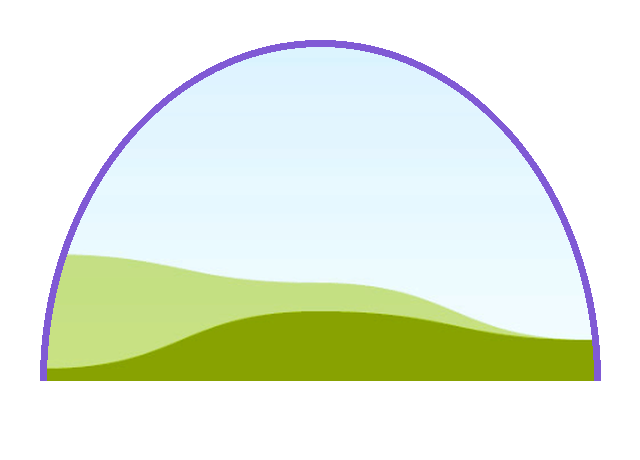 An arc-shaped photo frame