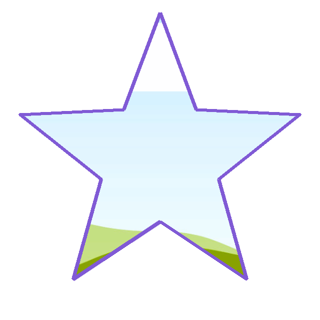 A star-shaped photo frame