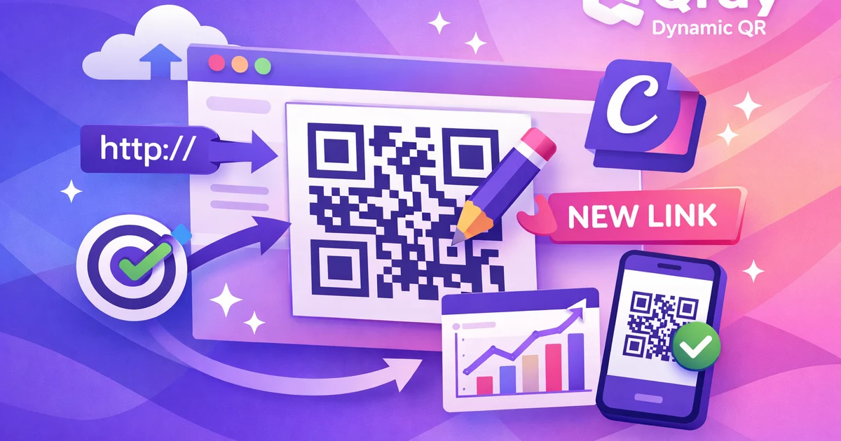 Update dynamic QR codes in Canva — Qrdy blog