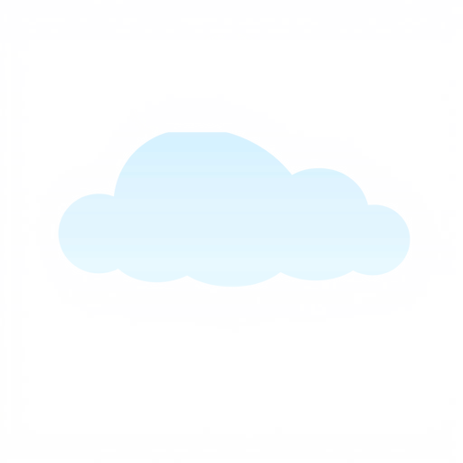 A soft blue cloud-shaped frame silhouette