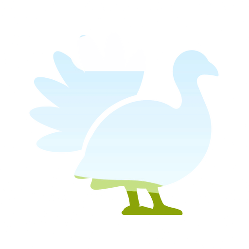 A turkey silhouette converted into a Canva frame shape