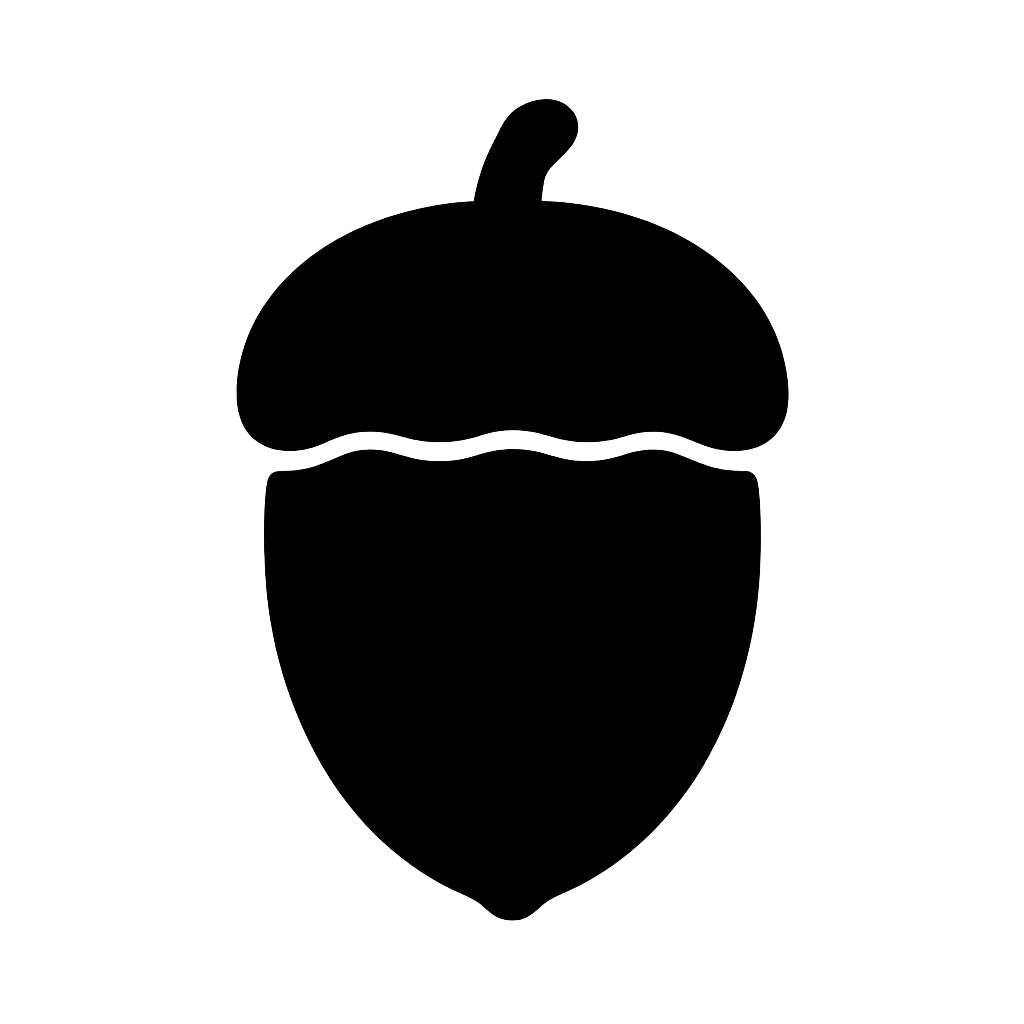 Before: plain acorn silhouette