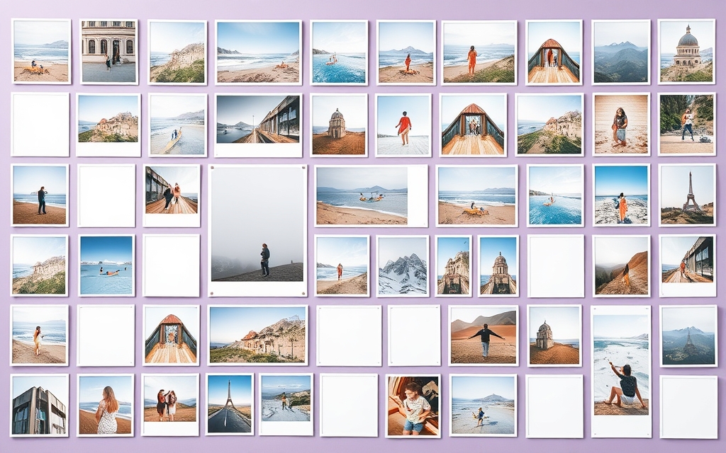 A neat photo collage grid made of many photo cells